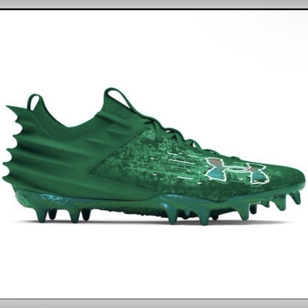 Under Armour Blur Smoke 2.0 MC Suede Football Cleats Men's 14 3027978-300 Green